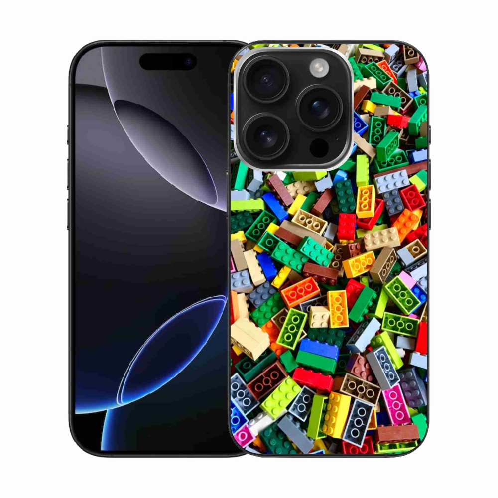 Gélový kryt mmCase na iPhone 16 Pro - farebné stavebné kocky