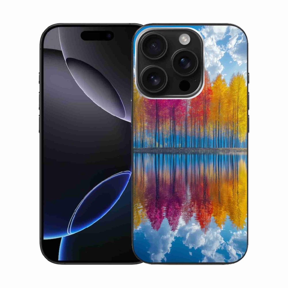 Gélový kryt mmCase na iPhone 16 Pro - farebné stromy