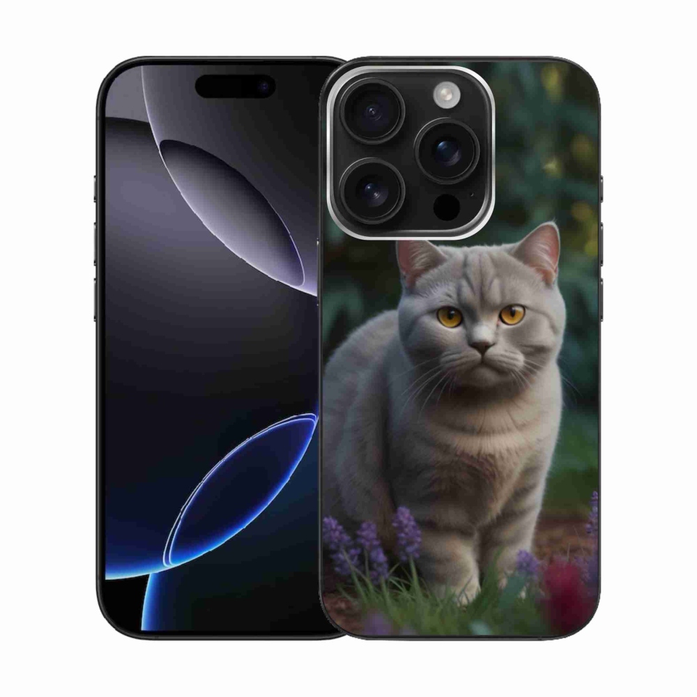 Gélový kryt mmCase na iPhone 16 Pro - britská mačka