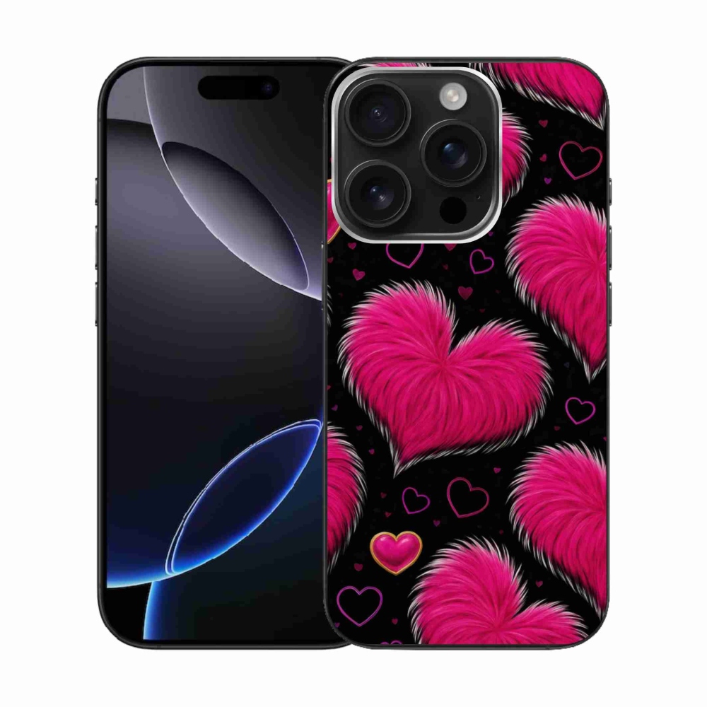 Gélový kryt mmCase na iPhone 16 Pro - hebké srdce