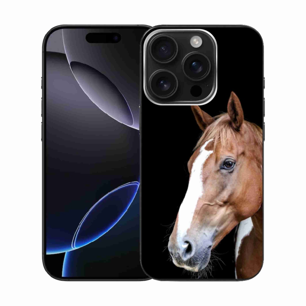 Gélový kryt mmCase na iPhone 16 Pro - hnedý kôň 3