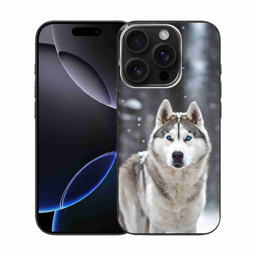 Gélový kryt mmCase na iPhone 16 Pro - husky 2