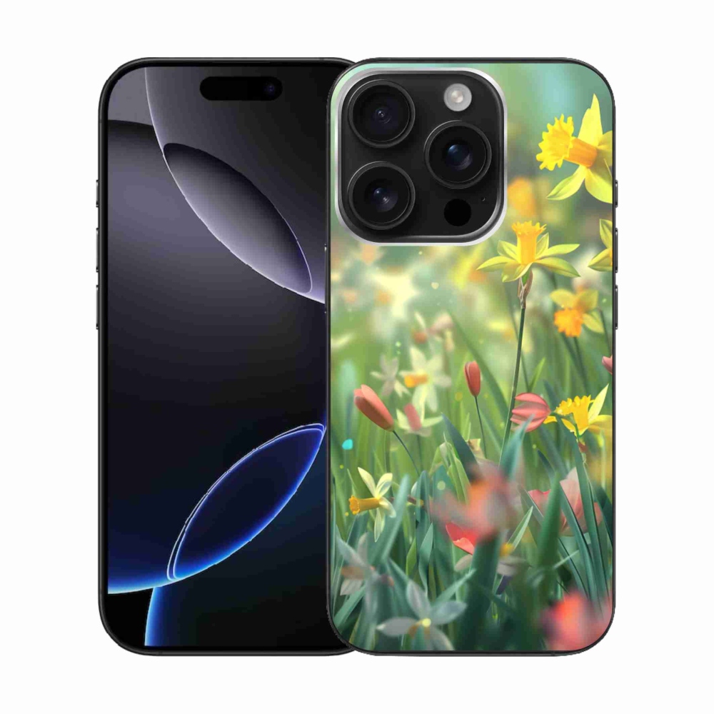 Gélový kryt mmCase na iPhone 16 Pro - jarné kvety