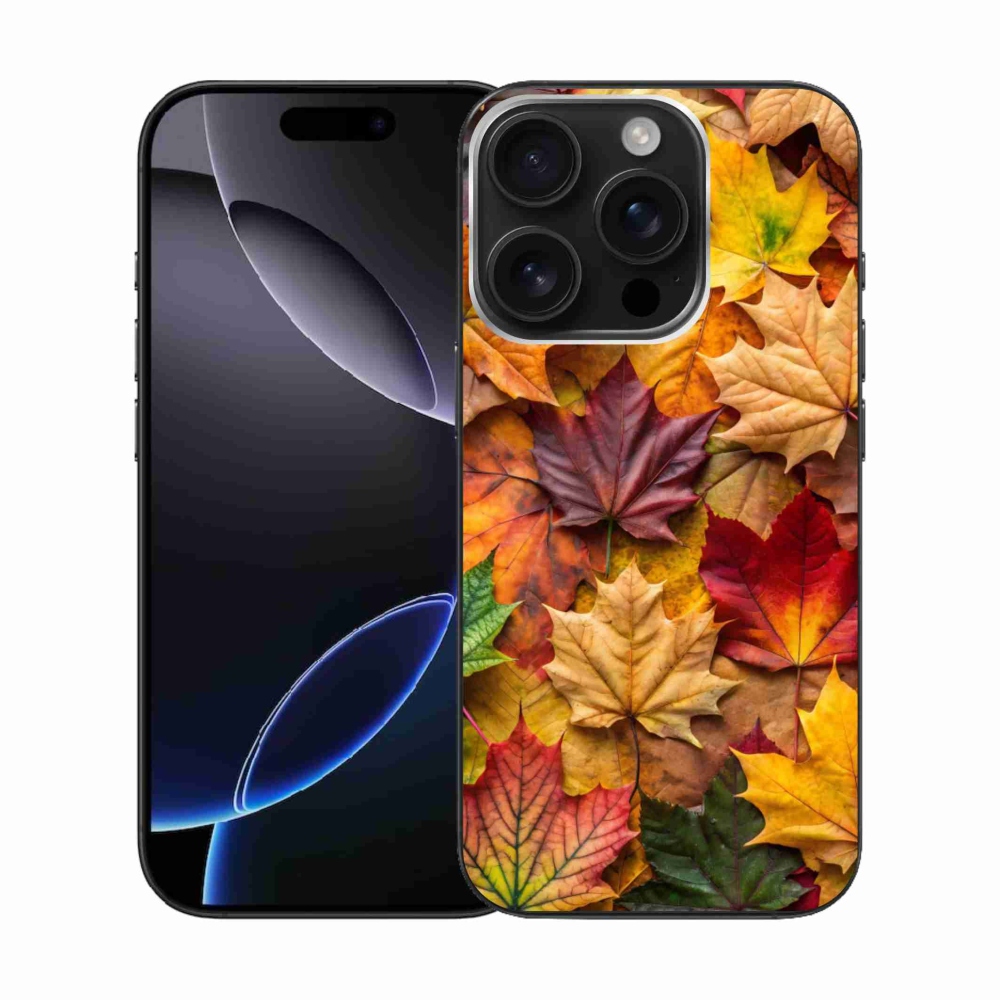Gélový kryt mmCase na iPhone 16 Pro - javorové listy 2