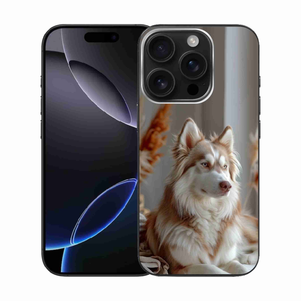 Gélový kryt mmCase na iPhone 16 Pro - pokojný sibírsky husky