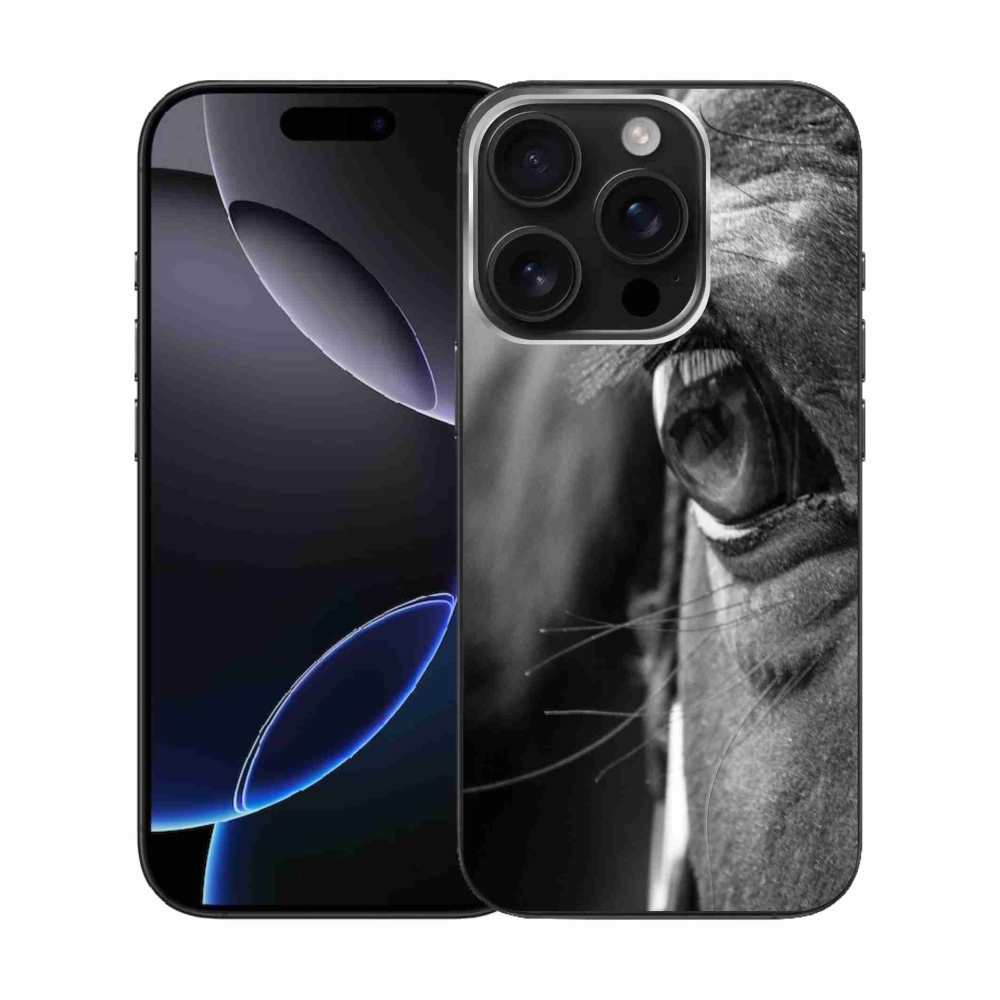 Gélový kryt mmCase na iPhone 16 Pro - konský pohľad