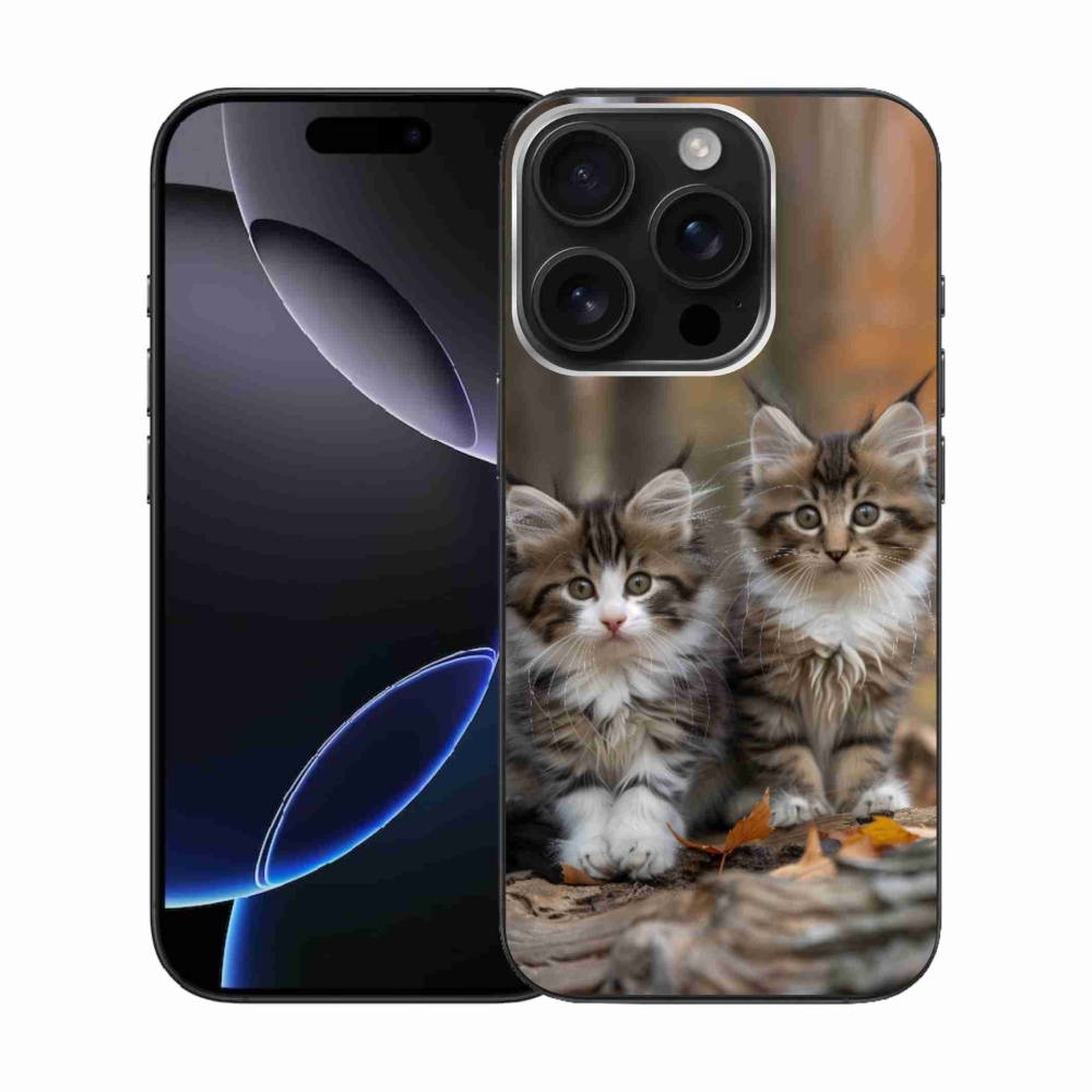 Gélový kryt mmCase na iPhone 16 Pro - mačacie duo 3