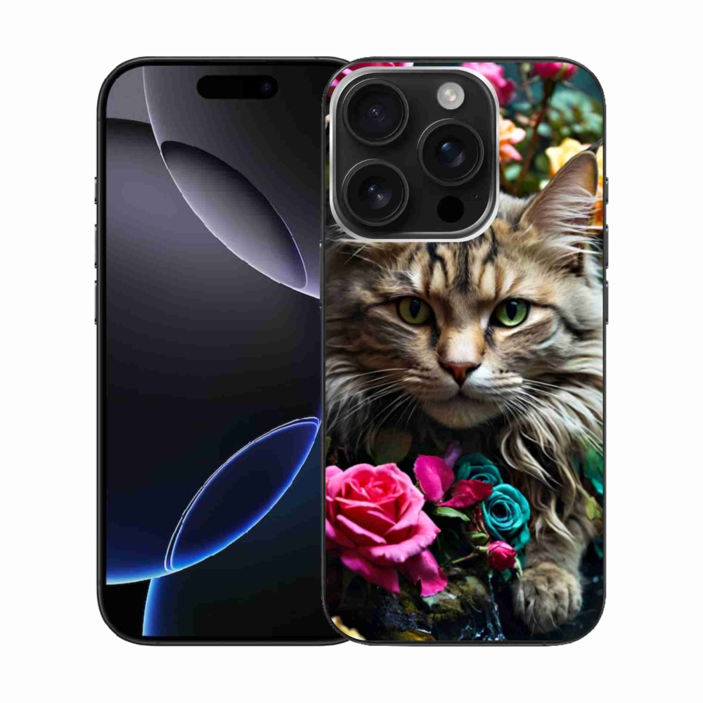 Gélový kryt mmCase na iPhone 16 Pro - mačacie pohľad 2