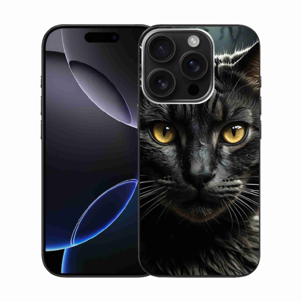 Gélový kryt mmCase na iPhone 16 Pro - mačacie pohľad 3
