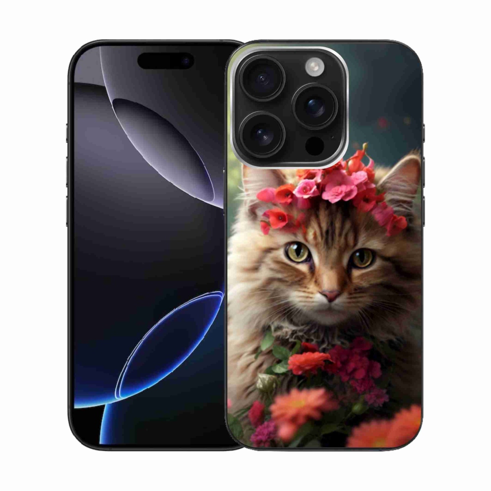 Gélový kryt mmCase na iPhone 16 Pro - mačacia princezná