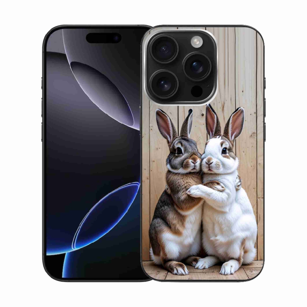 Gélový kryt mmCase na iPhone 16 Pro - králičie pár