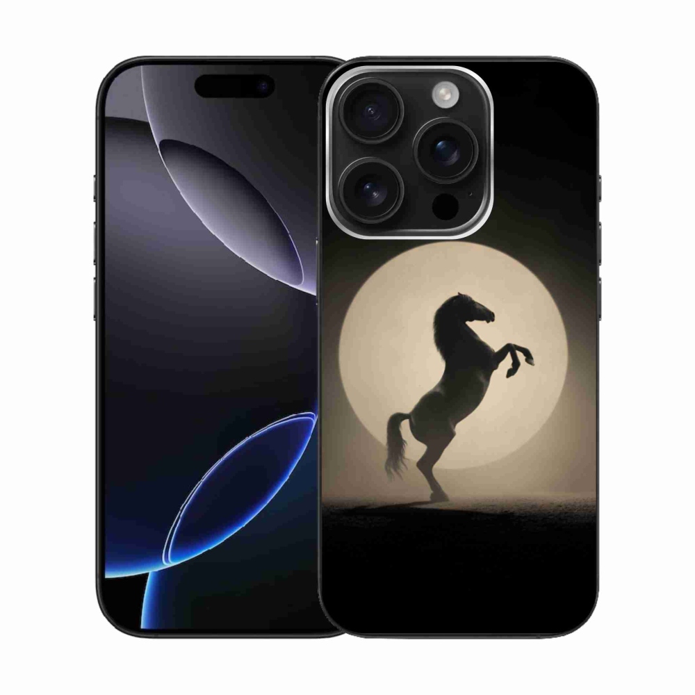 Gélový kryt mmCase na iPhone 16 Pro - kôň v siluete