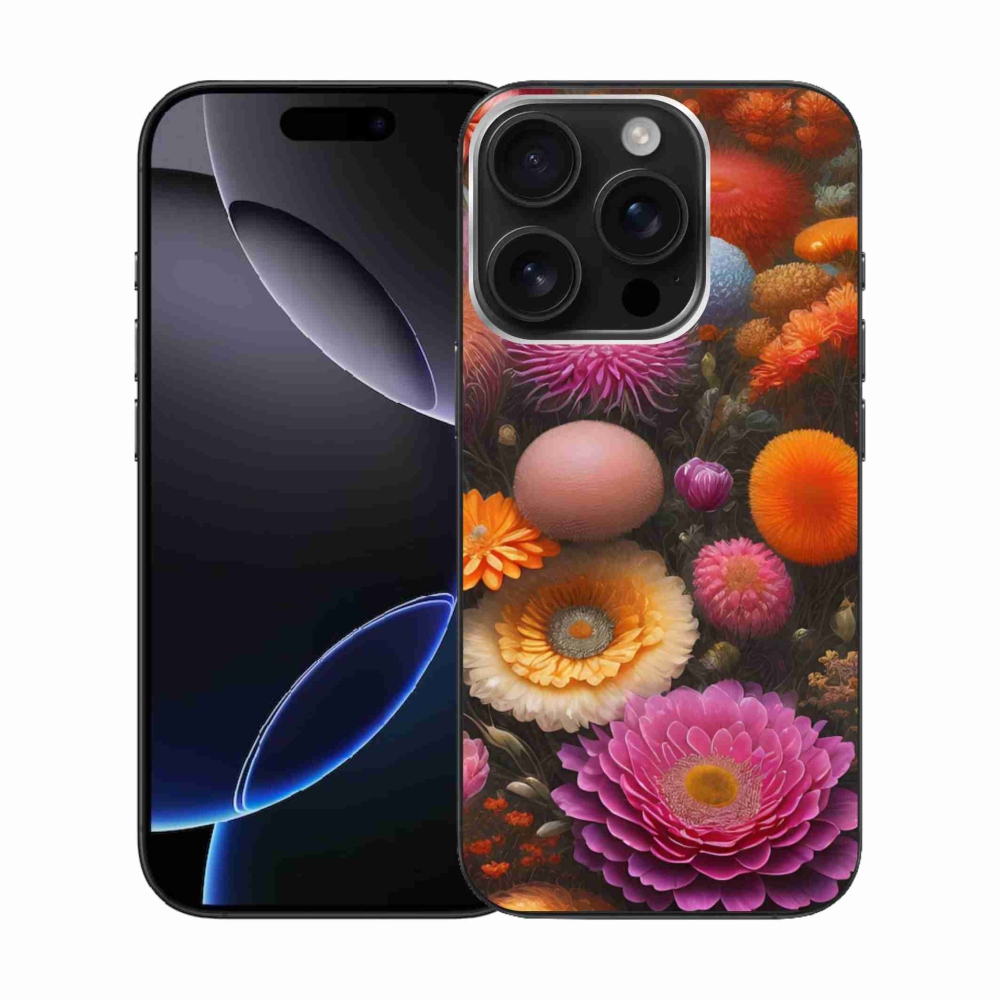Gélový kryt mmCase na iPhone 16 Pro - kvetinová kompozícia