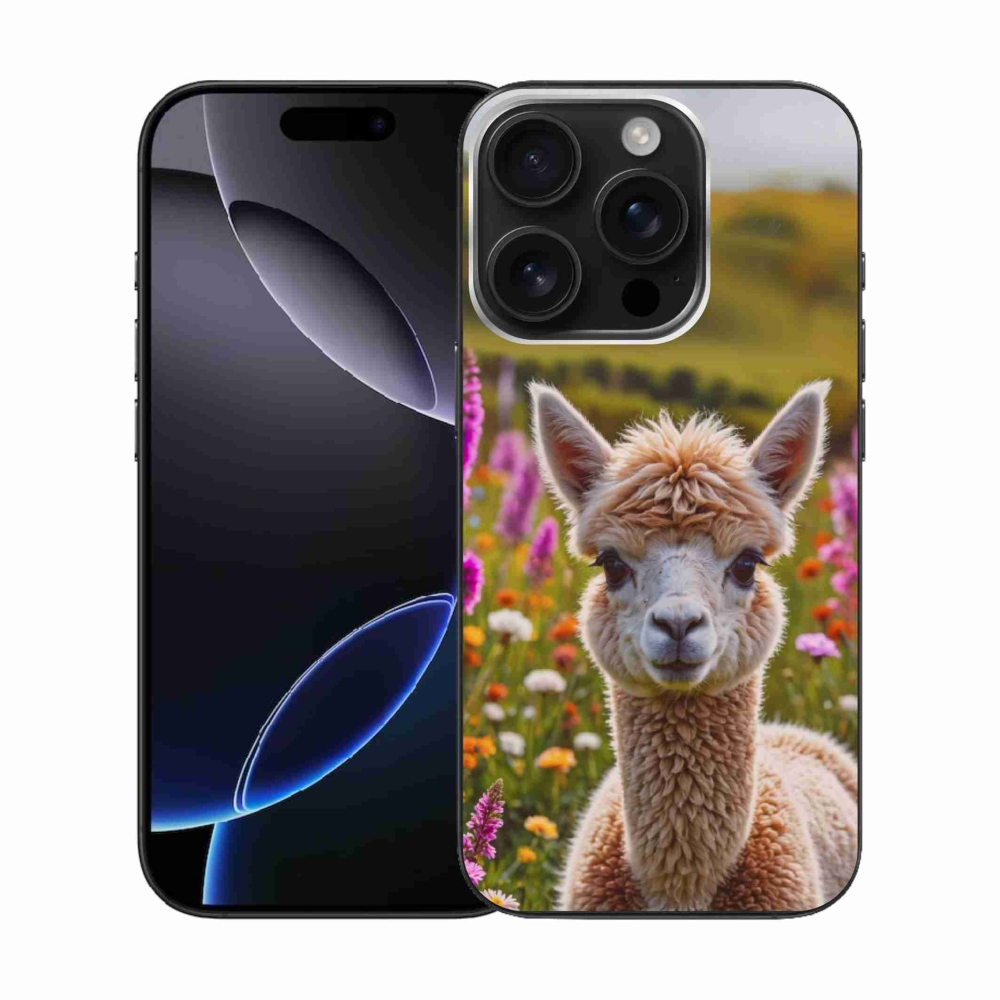 Gélový kryt mmCase na iPhone 16 Pro - lama na lúke