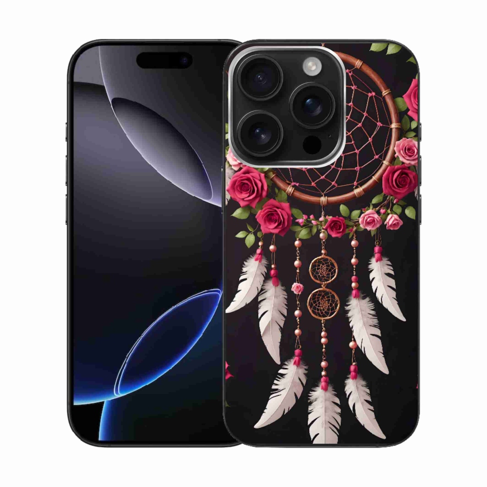 Gélový kryt mmCase na iPhone 16 Pro - lapač snov s ružami