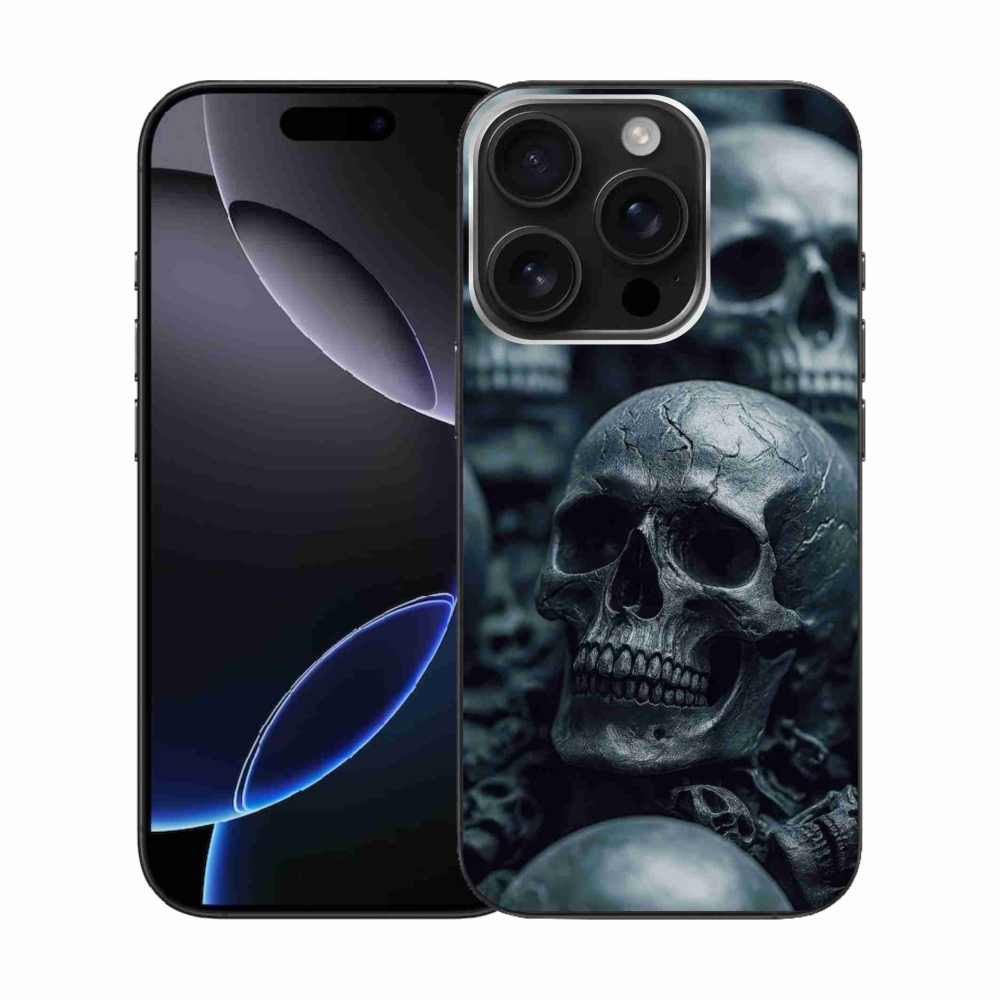 Gélový kryt mmCase na iPhone 16 Pro - lebka 2
