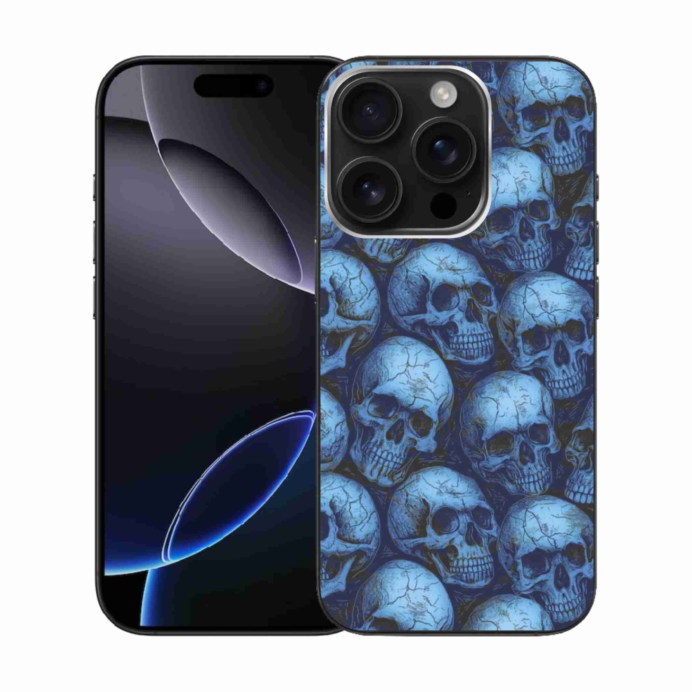 Gélový kryt mmCase na iPhone 16 Pro - lebky