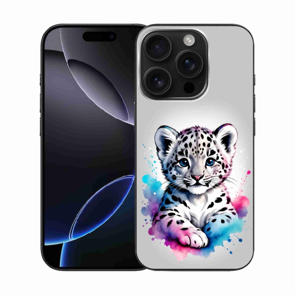 Gélový kryt mmCase na iPhone 16 Pro - leopardej mláďa
