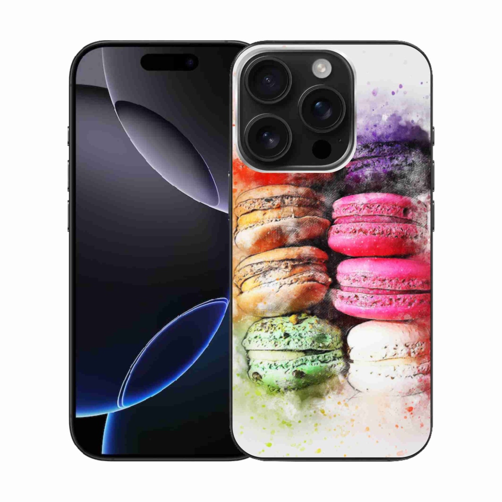 Gélový kryt mmCase na iPhone 16 Pro - makrónky