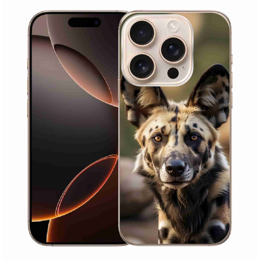Gélový kryt mmCase na iPhone 16 Pro Max - africký divoký pes