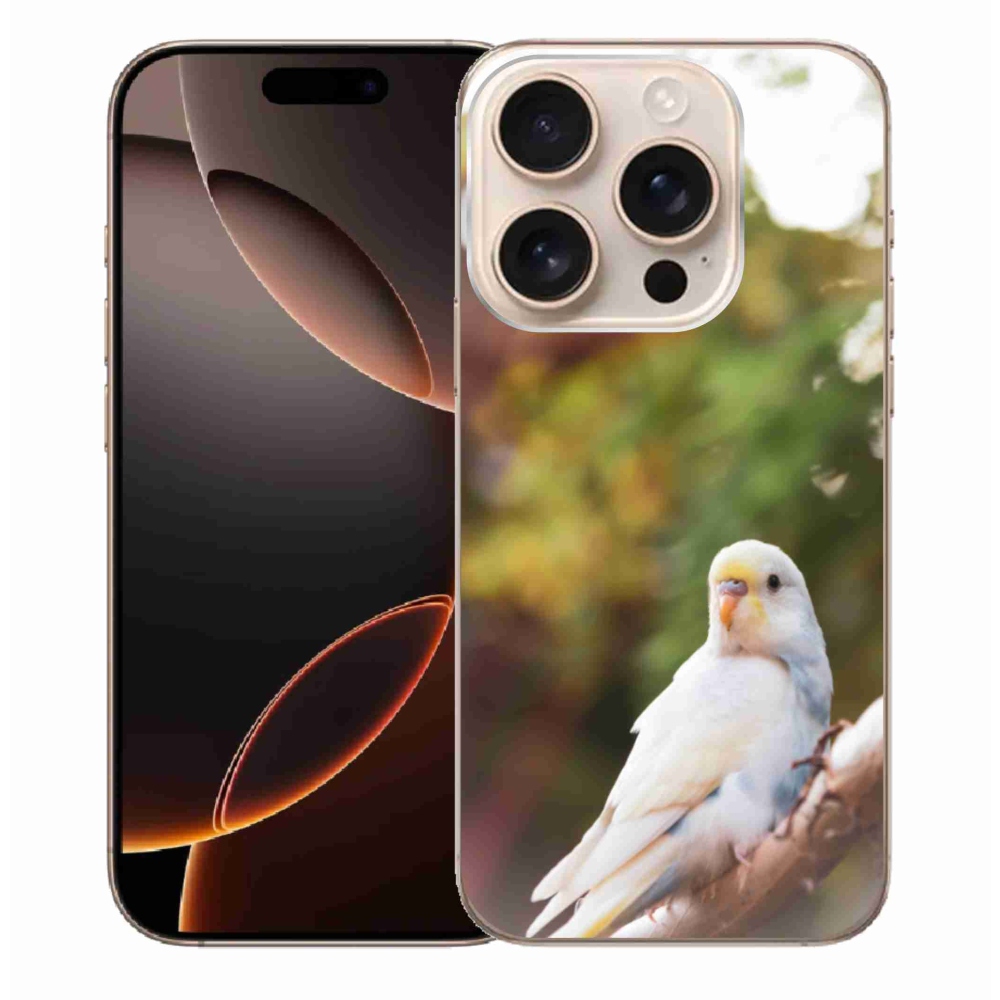 Gélový kryt mmCase na iPhone 16 Pro Max - andulka biela