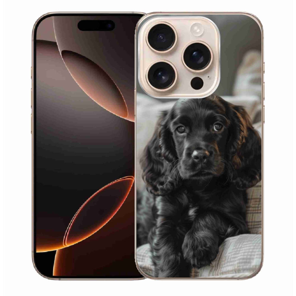 Gélový kryt mmCase na iPhone 16 Pro Max - anglický kokeršpaniel
