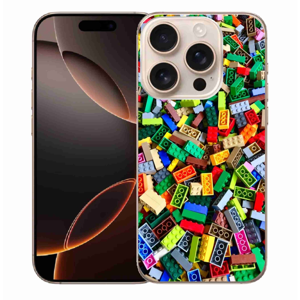 Gélový kryt mmCase na iPhone 16 Pro Max - farebné stavebné kocky