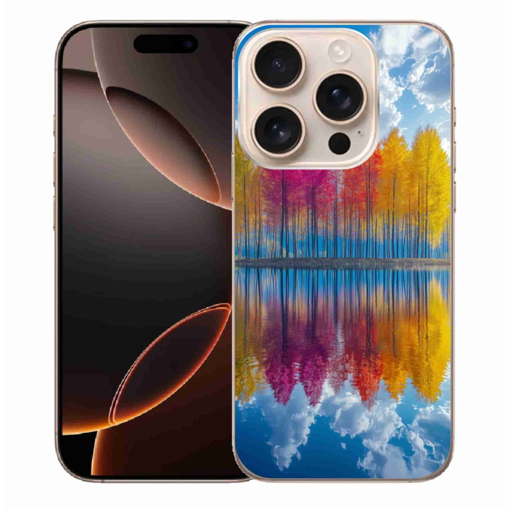 Gélový kryt mmCase na iPhone 16 Pro Max - farebné stromy