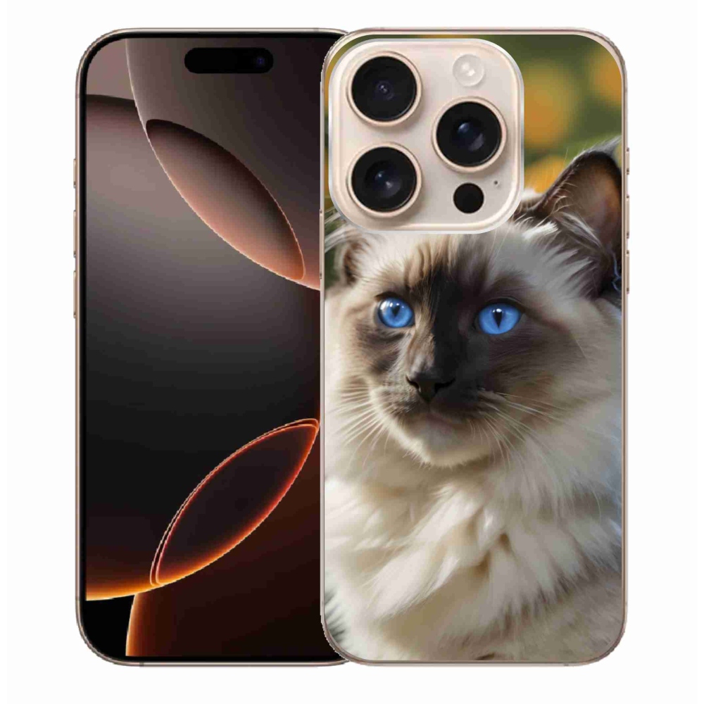 Gélový kryt mmCase na iPhone 16 Pro Max - biely ragdoll