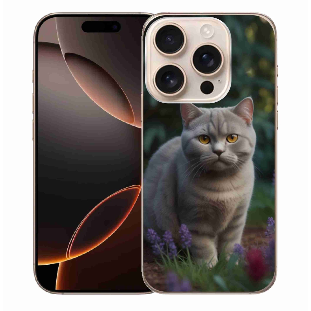 Gélový kryt mmCase na iPhone 16 Pro Max - britská mačka