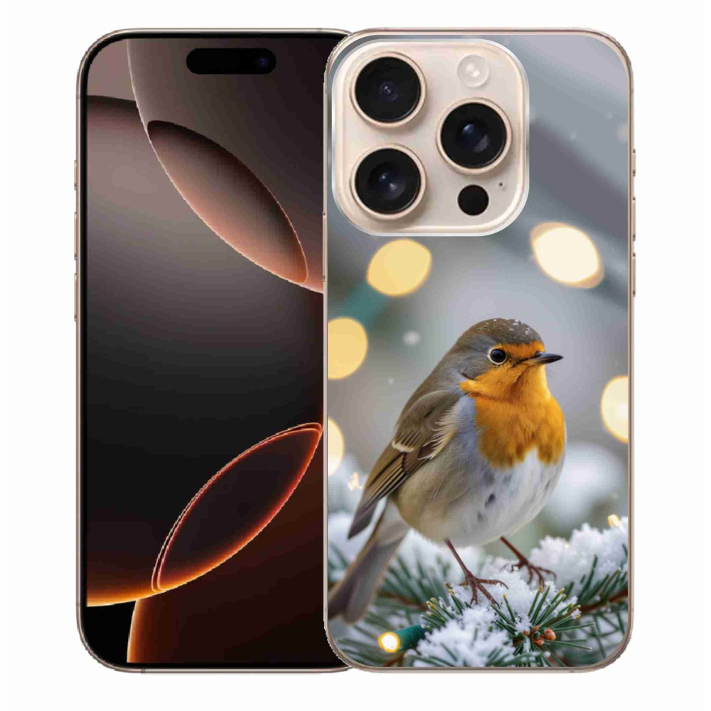 Gélový kryt mmCase na iPhone 16 Pro Max - červienka v zime