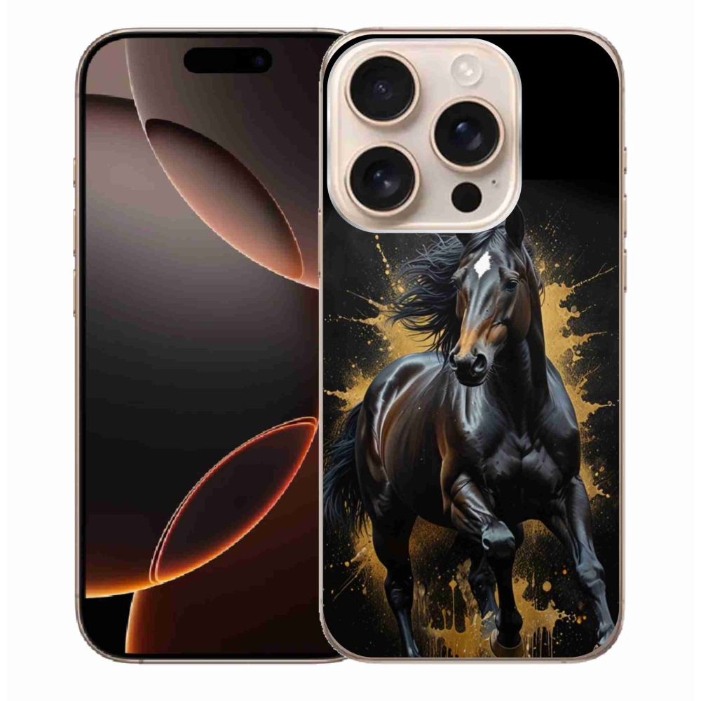 Gélový kryt mmCase na iPhone 16 Pro Max - elegantný čierny žrebec