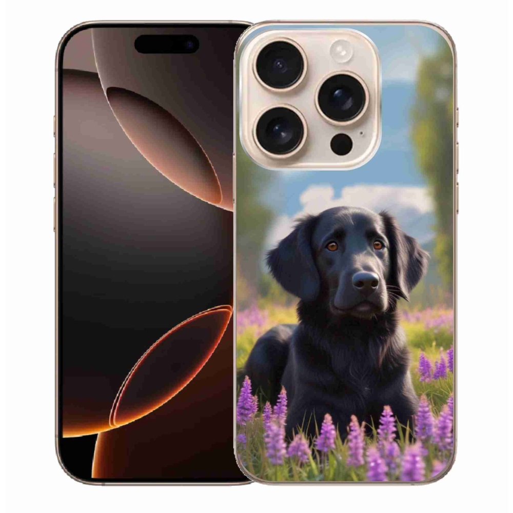 Gélový kryt mmCase na iPhone 16 Pro Max - elegantný čierny retriever