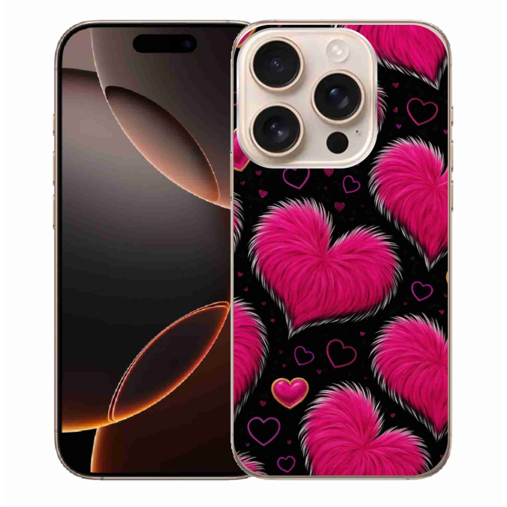 Gélový kryt mmCase na iPhone 16 Pro Max - hebké srdce