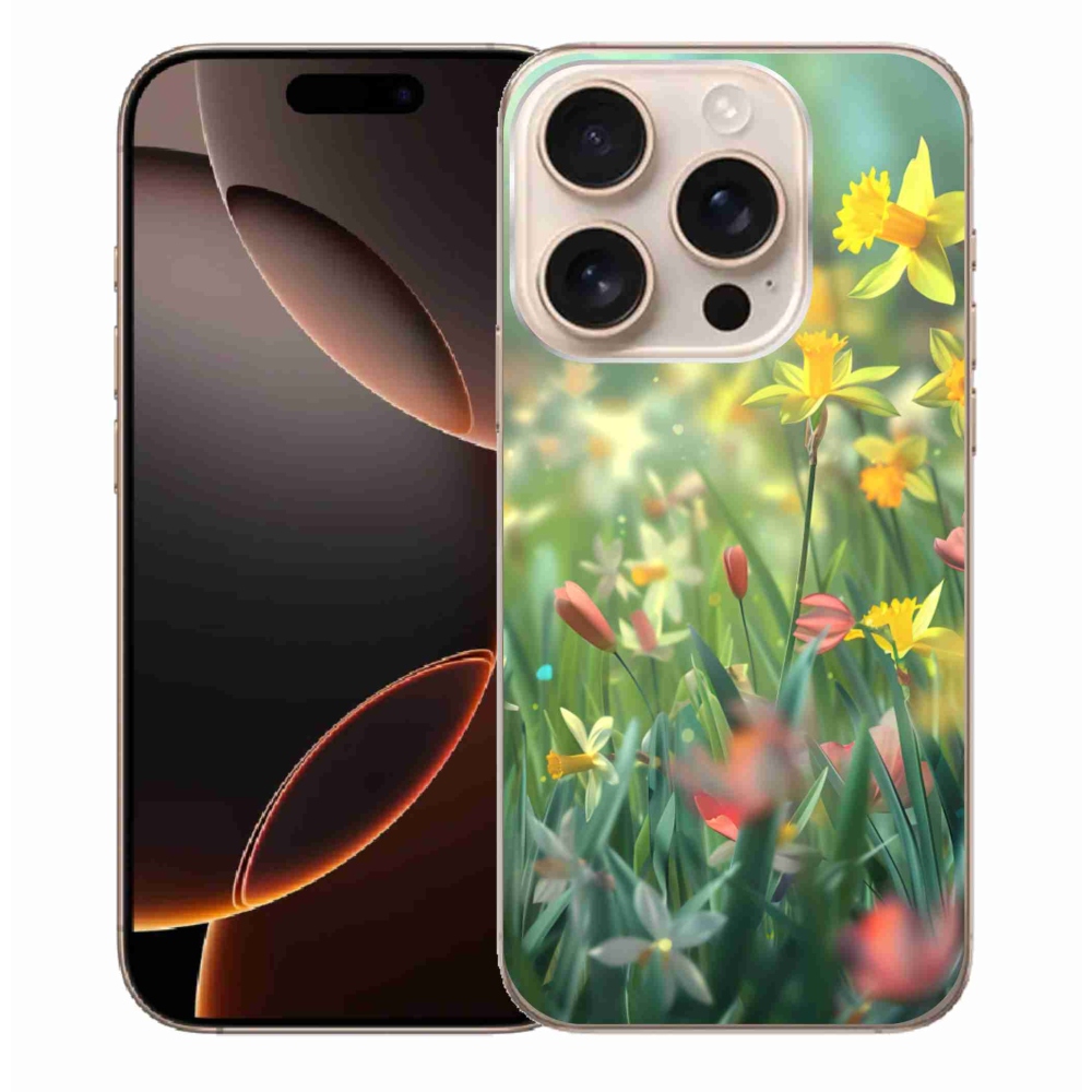 Gélový kryt mmCase na iPhone 16 Pro Max - jarné kvety