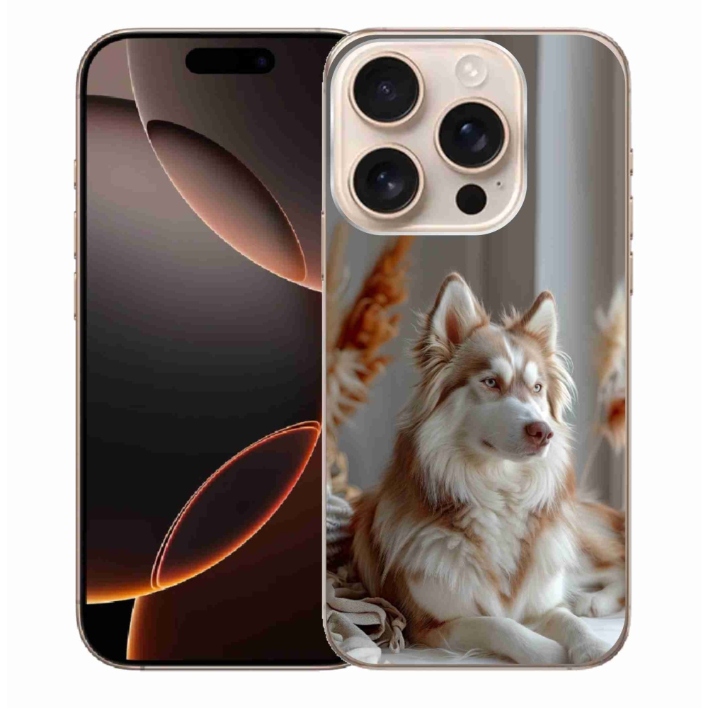 Gélový kryt mmCase na iPhone 16 Pro Max - pokojný sibírsky husky