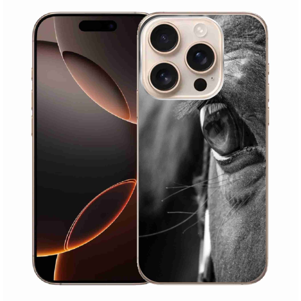 Gélový kryt mmCase na iPhone 16 Pro Max - konský pohľad
