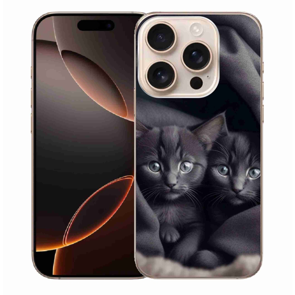 Gélový kryt mmCase na iPhone 16 Pro Max - mačacie duo