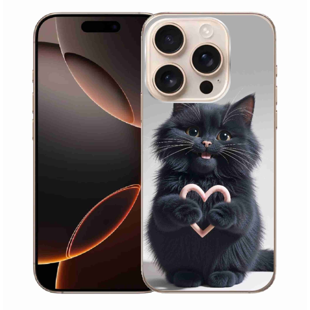 Gélový kryt mmCase na iPhone 16 Pro Max - mačacia láska 3