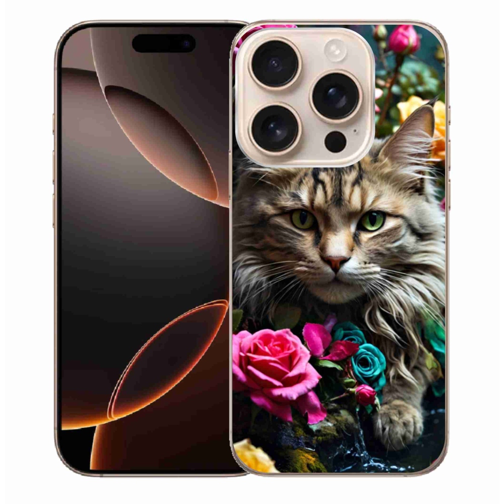 Gélový kryt mmCase na iPhone 16 Pro Max - mačacie pohľad 2