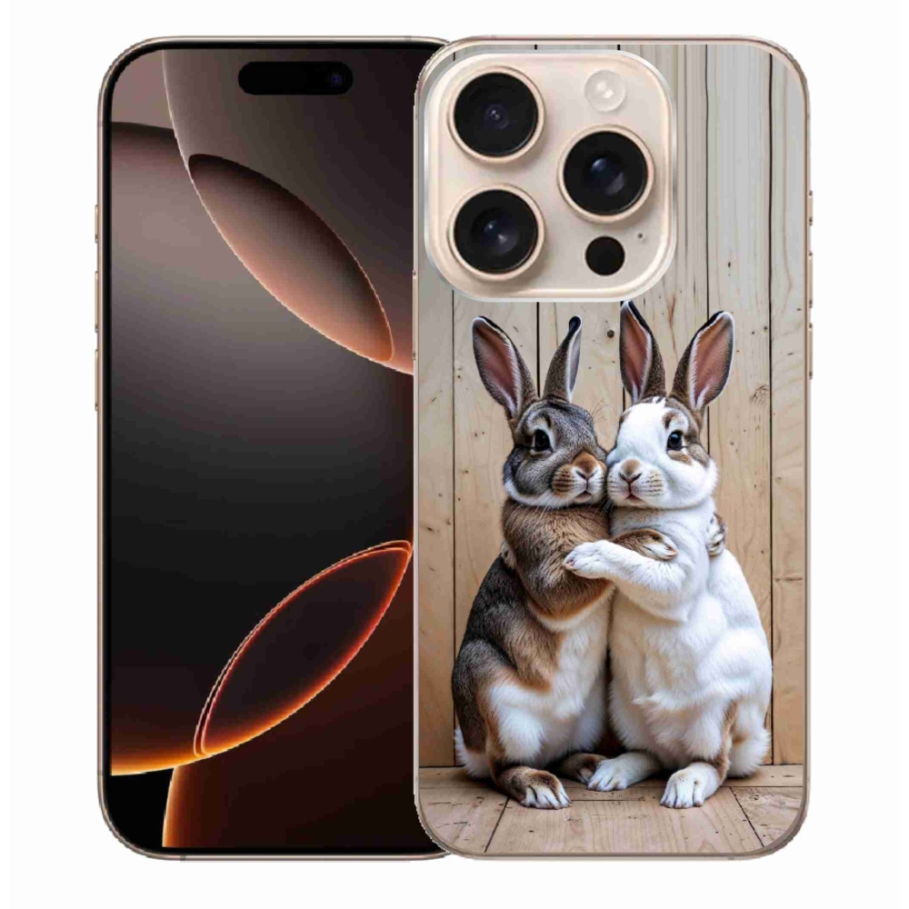 Gélový kryt mmCase na iPhone 16 Pro Max - králičie pár
