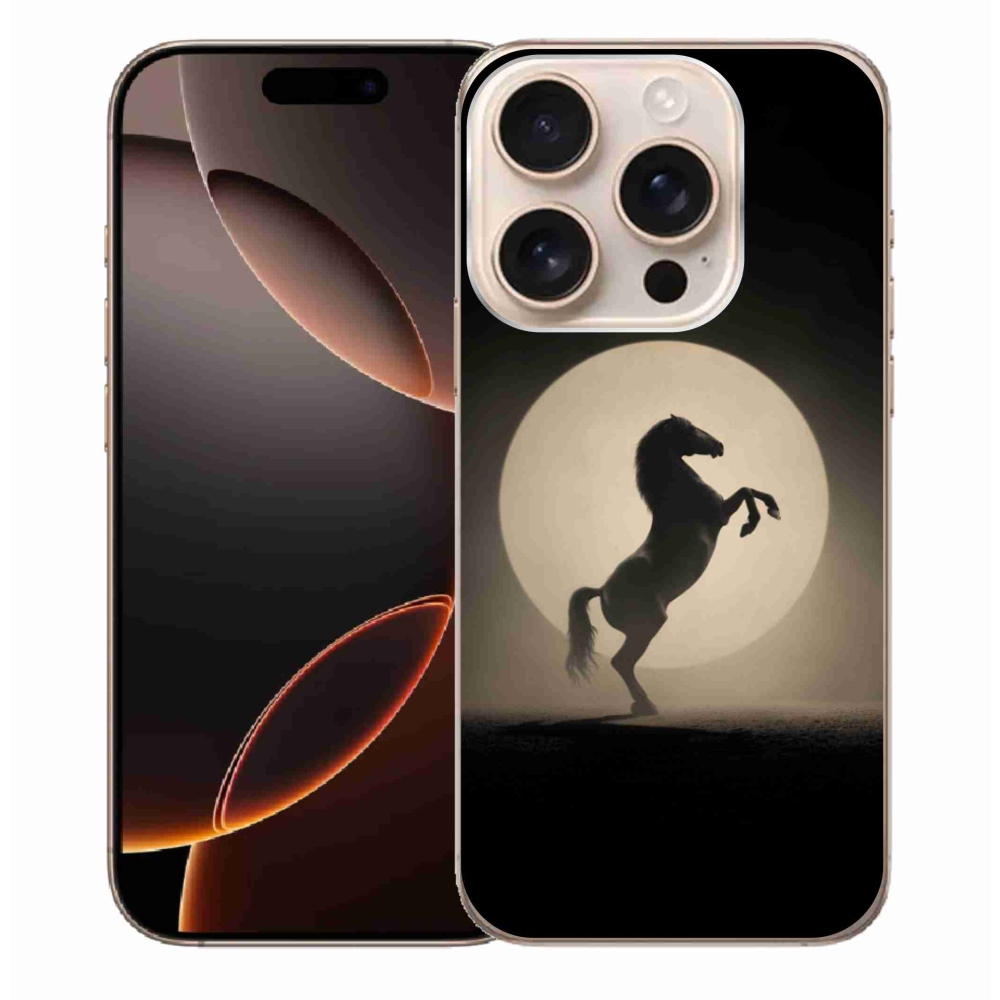 Gélový kryt mmCase na iPhone 16 Pro Max - kôň v siluete