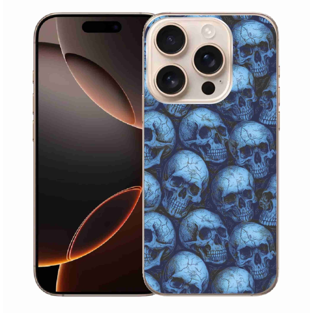 Gélový kryt mmCase na iPhone 16 Pro Max - lebky