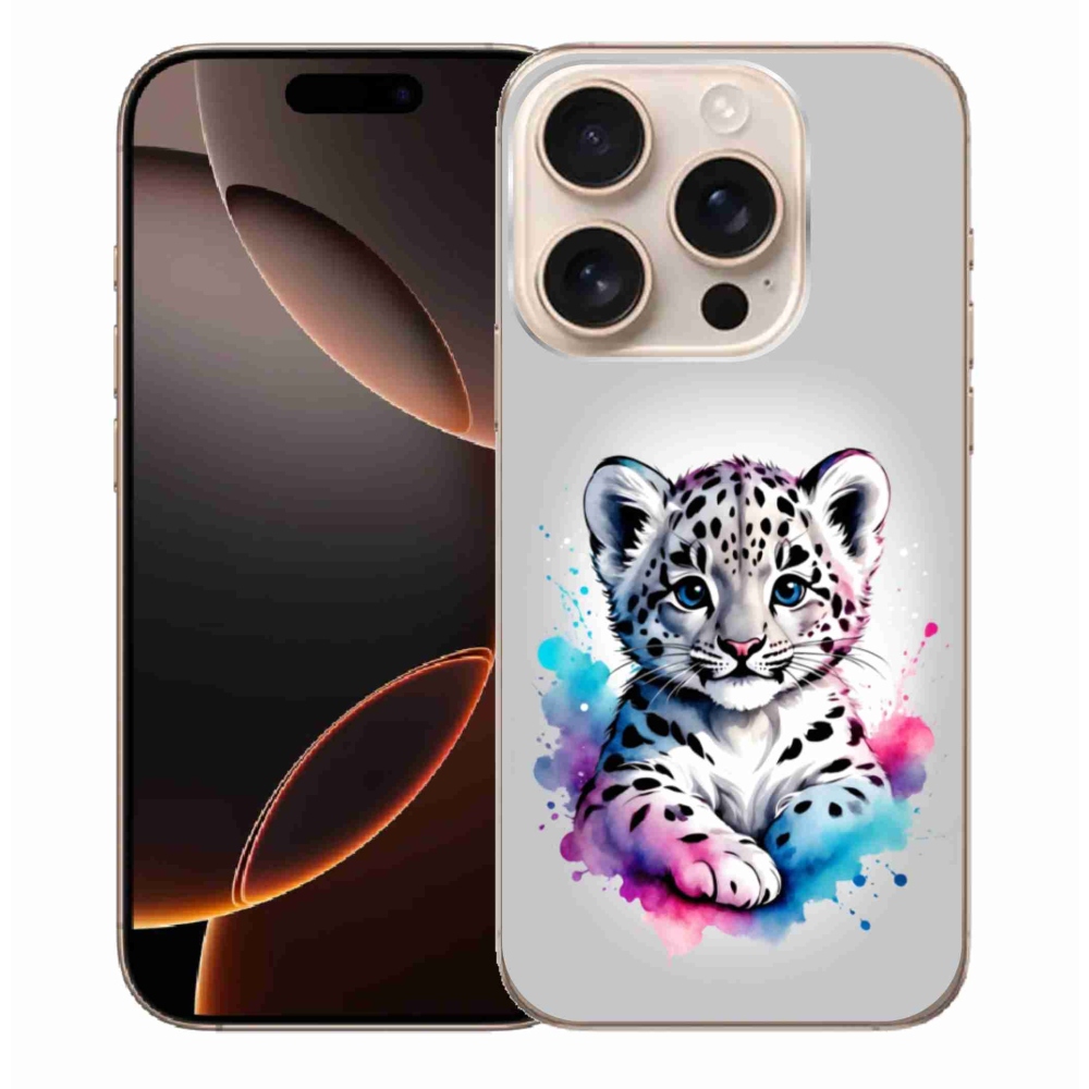 Gélový kryt mmCase na iPhone 16 Pro Max - leopardej mláďa