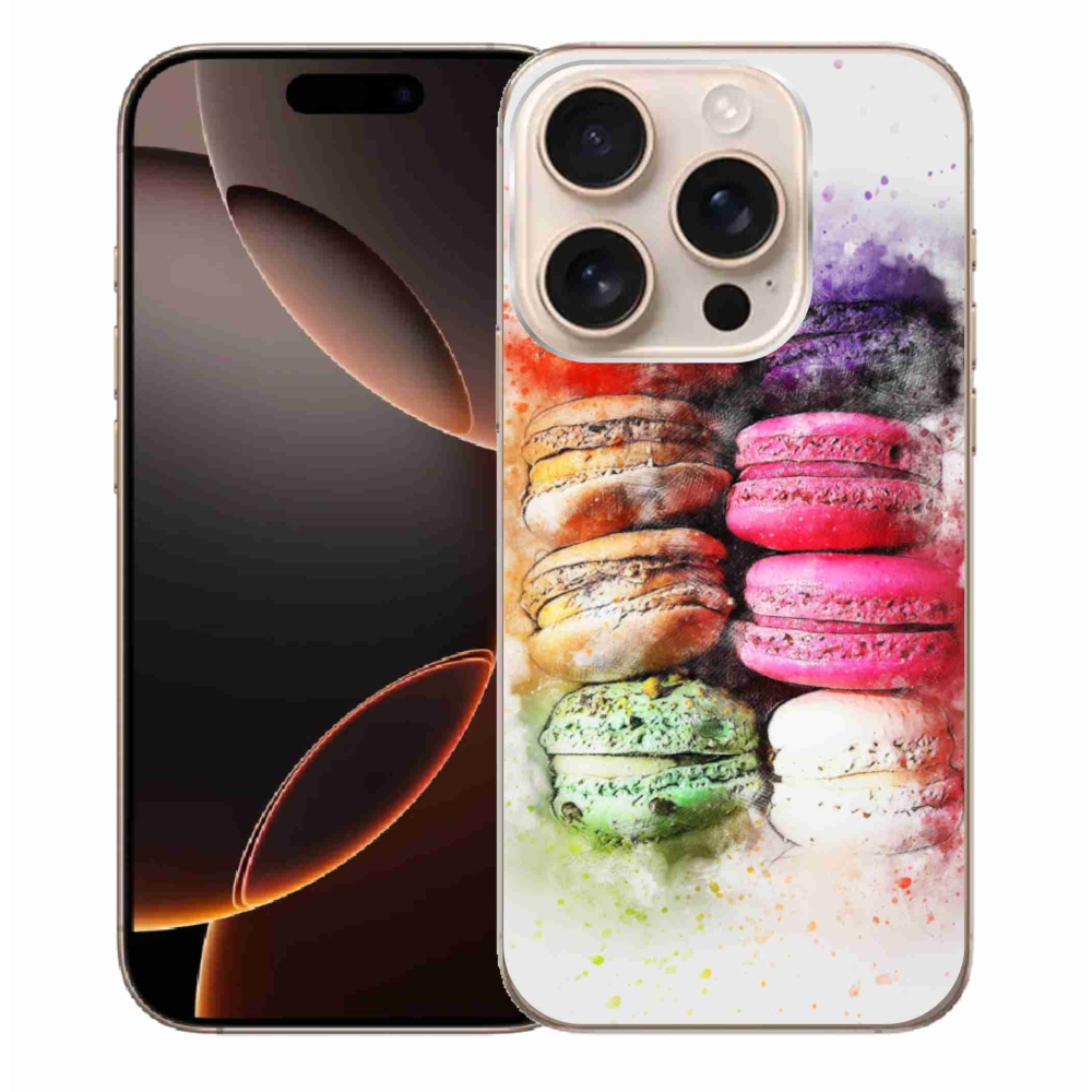 Gélový kryt mmCase na iPhone 16 Pro Max - makrónky