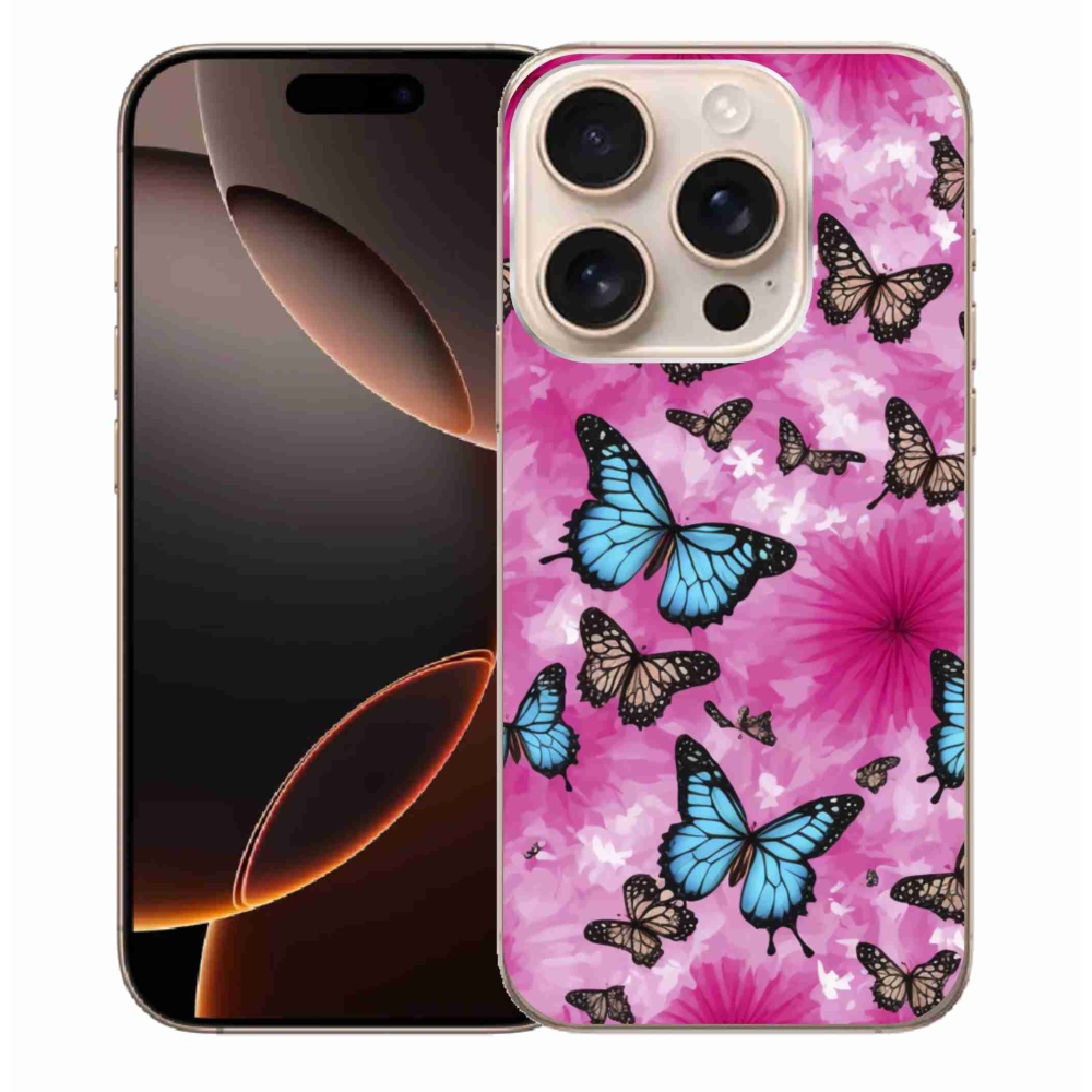 Gélový kryt mmCase na iPhone 16 Pro Max - motýlia záhrada