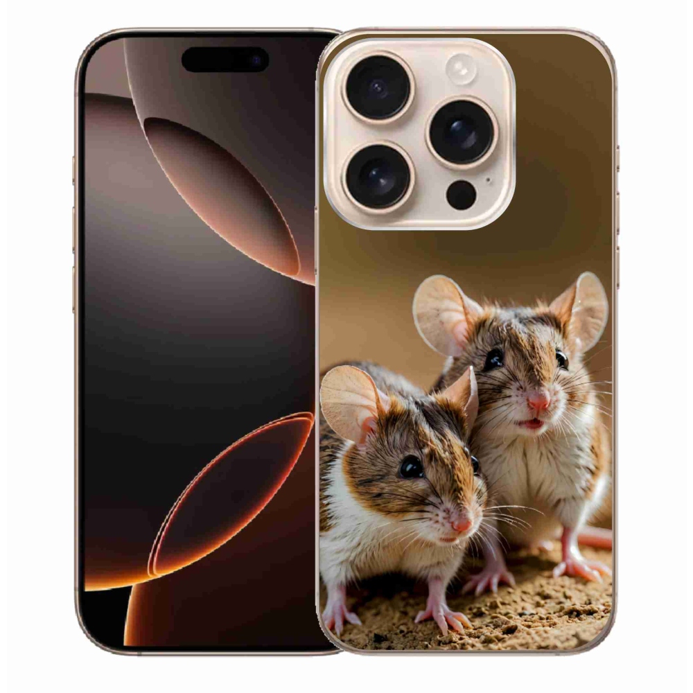 Gélový kryt mmCase na iPhone 16 Pro Max - myší duo