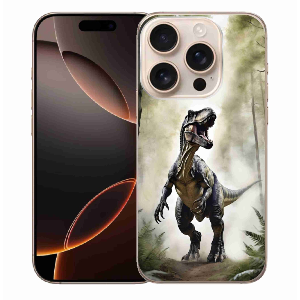 Gélový kryt mmCase na iPhone 16 Pro Max - naštvaný T-Rex