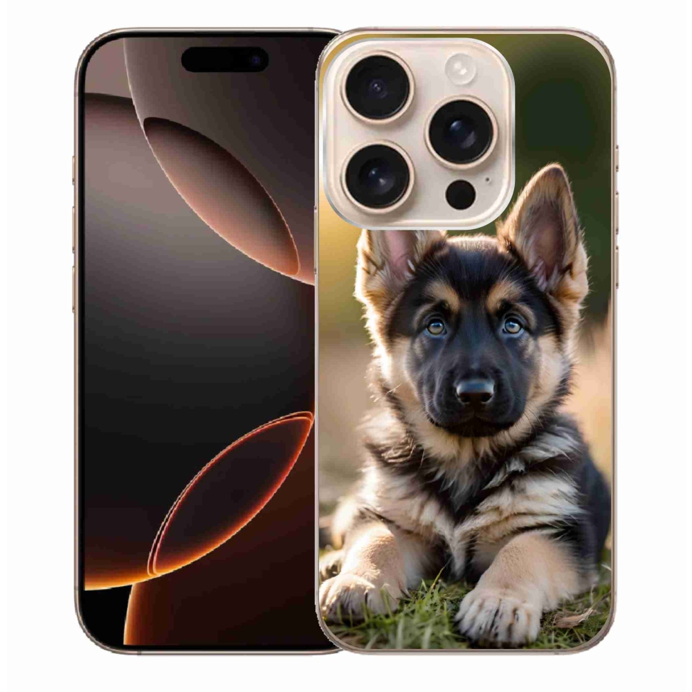 Gélový kryt mmCase na iPhone 16 Pro Max - nemecký ovčiak v prírode