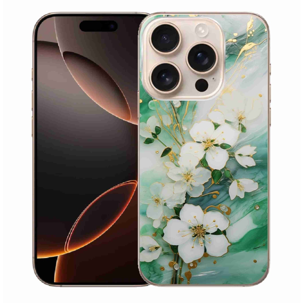 Gélový kryt mmCase na iPhone 16 Pro Max - nežné kvety